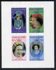 Nagaland 1986 Queen's 60th Birthday imperf sheetlet containing set of 4 stamps unmounted mint