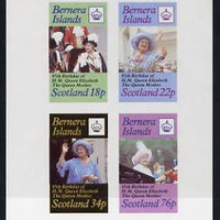 Bernera 1985 Life & Times of HM Queen Mother imperf sheetlet of 4 values (18p, 22p, 34p & 76p) unmounted mint