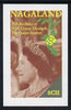 Nagaland 1985 Life & Times of HM Queen Mother imperf deluxe sheet (2ch value) unmounted mint