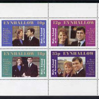 Eynhallow 1986 Royal Wedding perf sheetlet of 4, unmounted mint