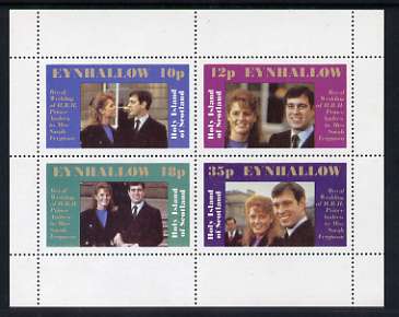 Eynhallow 1986 Royal Wedding perf sheetlet of 4, unmounted mint