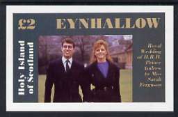 Eynhallow 1986 Royal Wedding imperf deluxe sheet (£2 value) unmounted mint