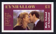 Eynhallow 1986 Royal Wedding imperf souvenir sheet (£1 value) unmounted mint