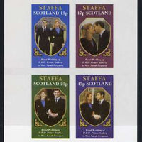 Staffa 1986 Royal Wedding imperf sheetlet of 4, unmounted mint