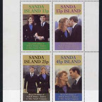 Sanda Island 1986 Royal Wedding perf sheetlet of 4, unmounted mint