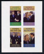 Sanda Island 1986 Royal Wedding imperf sheetlet of 4, unmounted mint