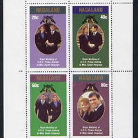 Nagaland 1986 Royal Wedding perf sheetlet of 4, unmounted mint