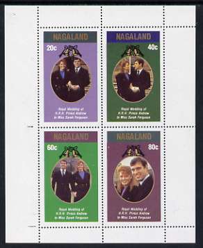Nagaland 1986 Royal Wedding perf sheetlet of 4, unmounted mint