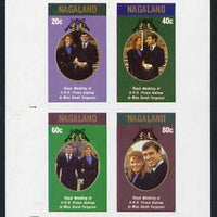 Nagaland 1986 Royal Wedding imperf sheetlet of 4, unmounted mint