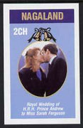 Nagaland 1986 Royal Wedding imperf deluxe sheet (2ch value) unmounted mint