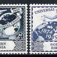 Southern Rhodesia 1949 Universal Postal Union Anniversary perf set of 2 unmounted mint, SG 68-69