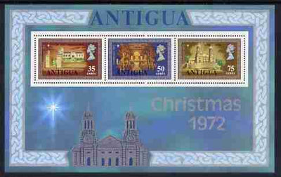 Antigua 1972 Christmas (St John's Cathedral) perf m/sheet unmounted mint, SG MS 338