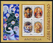Antigua 1977 Christmas perf m/sheet unmounted mint, SG MS 561