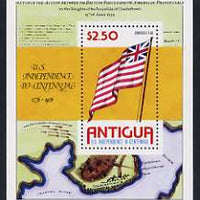 Antigua 1976 USA Bicentenary perf m/sheet unmounted mint, SG MS 494