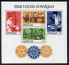 Barbuda 1974 Antiguan Steel Bands perf m/sheet unmounted mint, SG MS 167