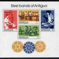 Barbuda 1974 Antiguan Steel Bands perf m/sheet unmounted mint, SG MS 167