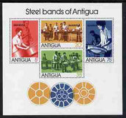 Barbuda 1974 Antiguan Steel Bands perf m/sheet unmounted mint, SG MS 167