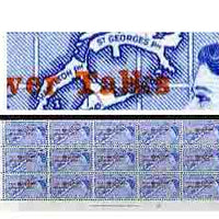 Bermuda 1953 Three Power Talks 1s3d lower 3 rows incl 10/3 var (dot joins 'L & K' of Talks) unmounted mint