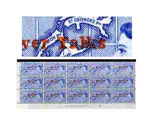 Bermuda 1953 Three Power Talks 1s3d lower 3 rows incl 10/3 var (dot joins 'L & K' of Talks) unmounted mint