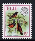 Fiji 1975-77 Birds & Flowers 2c (Cardinal Honeyeater) unmounted mint, SG 506