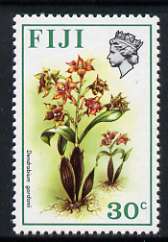 Fiji 1975-77 Birds & Flowers 30c (Dendrobium gordonii) unmounted mint SG 516*