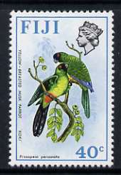 Fiji 1975-77 Birds & Flowers 40c (Masked Shining Parrot) unmounted mint SG 517