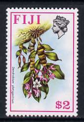 Fiji 1975-77 Birds & Flowers $2 (Dendrobium platygastrium) unmounted mint, SG 520*