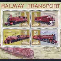 Kenya, Uganda & Tanganyika 1971 Railway Transport perf m/sheet unmounted mint, SG MS 296