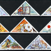 Grenada 1981 Festival - Triangular set of 8 complete in cto pairs SG 1112-19*