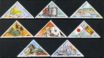 Grenada 1981 Festival - Triangular set of 8 complete in cto pairs SG 1112-19*