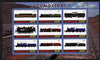 Rwanda 2010 Locomotives #1 perf sheetlet containing 9 values unmounted mint