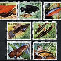 Nicaragua 1981 Tropical Fish complete perf set of 7 cto used, SG 2296-2302*