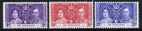 St Vincent 1937 KG6 Coronation perf set of 3 unmounted mint, SG 146-48