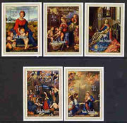 Cook Islands 1975 Christmas - Children's Charity set of 5 m/sheets (Religious Paintings) unmounted mint, SG MS 535
