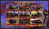Rwanda 2010 Fire Engines perf sheetlet containing 9 values fine cto used
