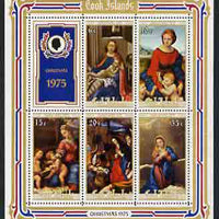 Cook Islands 1975 Christmas (Religious Paintings) perf m/sheet unmounted mint, SG MS 534