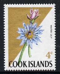 Cook Islands 1967 Water Lily 4d (corrected spelling) unmounted mint, SG 233A