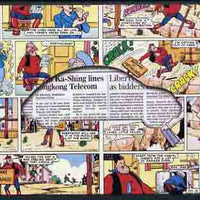 Postcard - Great Britain 2000 Publicity postcard with outline of VW Beetle on Desperate Dan comic strip, unused and pristine
