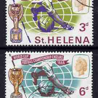 St Helena 1966 Football World Cup perf set of 2 very fine cds used, SG 205-6*