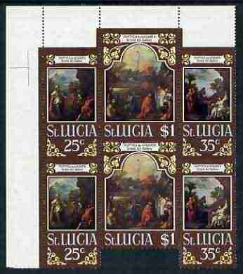 St Lucia 1970 Easter - perf Triptych by Hogarth unmounted mint, SG 290a