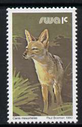 South West Africa 1980-89 Jackal 1c (chalky paper) from Wildlife Def set unmounted mint, SG 349a