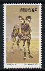 South West Africa 1980-89 Hunting Dog 2c (chalky paper) from Wildlife Def set unmounted mint, SG 350a