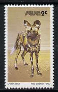South West Africa 1980-89 Hunting Dog 2c (chalky paper) from Wildlife Def set unmounted mint, SG 350a
