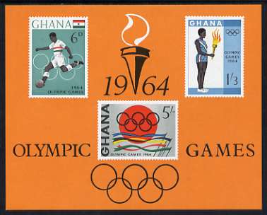 Ghana 1964 Tokyo Olympic Games imperf m/sheet unmounted mint, SG MS 353a