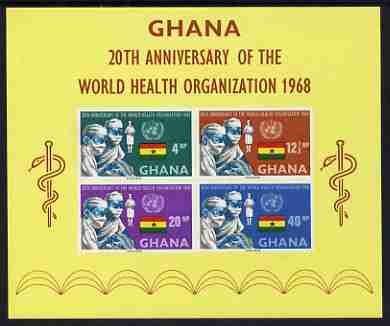 Ghana 1968 World Health Organisation imperf m/sheet unmounted mint, SG MS 520