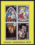 Ghana 1973 Christmas imperf m/sheet unmounted mint, SG MS 699