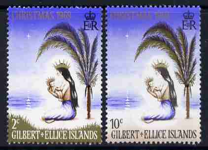 Gilbert & Ellice Islands 1969 Christmas perf set of 2 unmounted mint, SG 157-58*