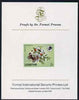 Lesotho 1984 Butterflies Orange Tip 3s imperf proof mounted on Format International proof card as SG 565