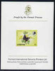Lesotho 1984 Butterflies Blue Pansy 4s imperf proof mounted on Format International proof card as SG 566