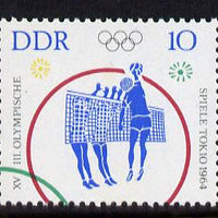 Germany - East 1964 Volleyball 10pf from Tokyo Olympic Games set unmounted mint, SG E762